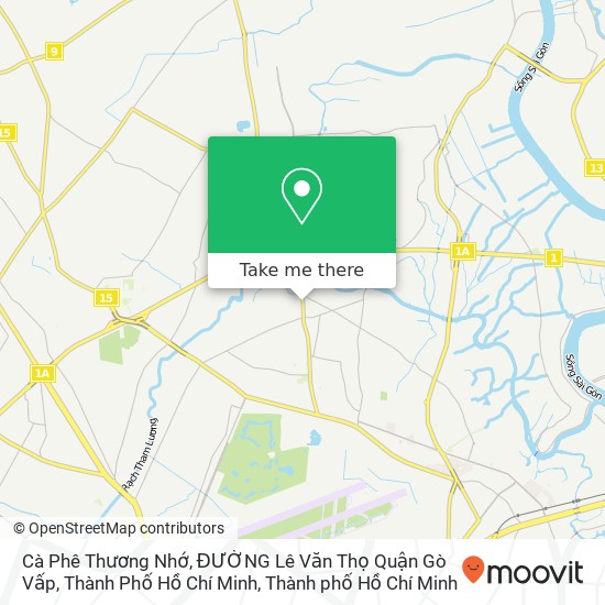Bản đồ Cà Phê Thương Nhớ, ĐƯỜNG Lê Văn Thọ Quận Gò Vấp, Thành Phố Hồ Chí Minh