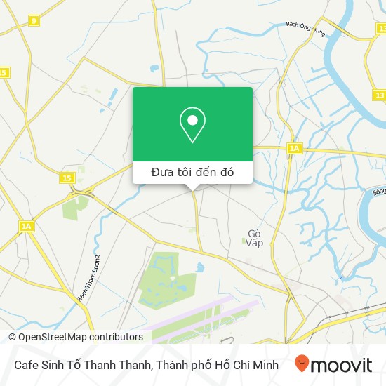 Bản đồ Cafe Sinh Tố Thanh Thanh, ĐƯỜNG Lê Văn Thọ Quận Gò Vấp, Thành Phố Hồ Chí Minh