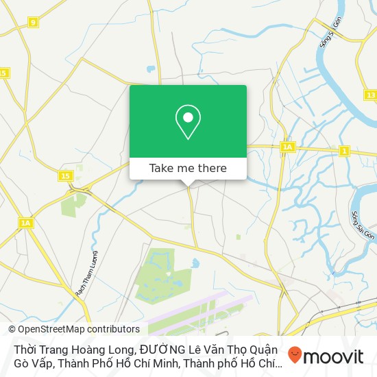 Bản đồ Thời Trang Hoàng Long, ĐƯỜNG Lê Văn Thọ Quận Gò Vấp, Thành Phố Hồ Chí Minh
