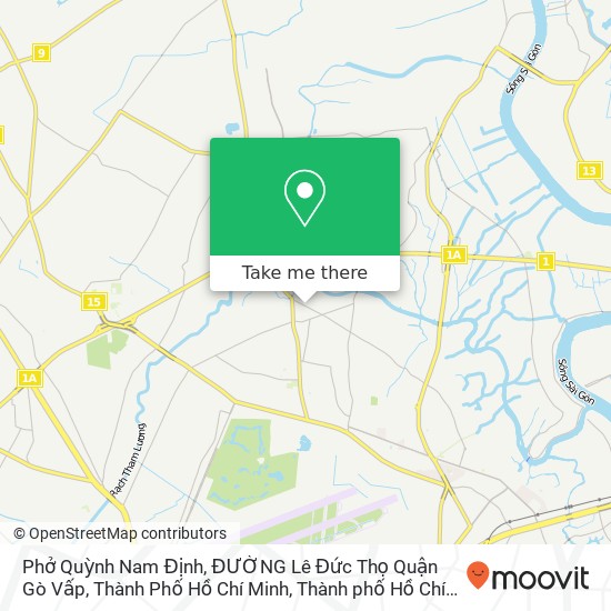Bản đồ Phở Quỳnh Nam Định, ĐƯỜNG Lê Đức Thọ Quận Gò Vấp, Thành Phố Hồ Chí Minh