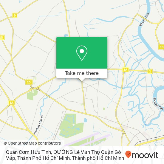 Bản đồ Quán Cơm Hữu Tình, ĐƯỜNG Lê Văn Thọ Quận Gò Vấp, Thành Phố Hồ Chí Minh