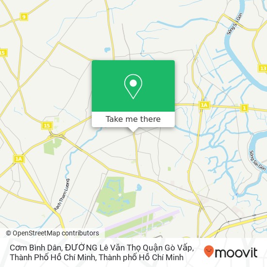 Bản đồ Cơm Bình Dân, ĐƯỜNG Lê Văn Thọ Quận Gò Vấp, Thành Phố Hồ Chí Minh