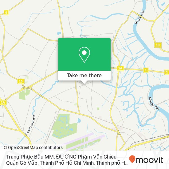 Bản đồ Trang Phục Bầu MM, ĐƯỜNG Phạm Văn Chiêu Quận Gò Vấp, Thành Phố Hồ Chí Minh