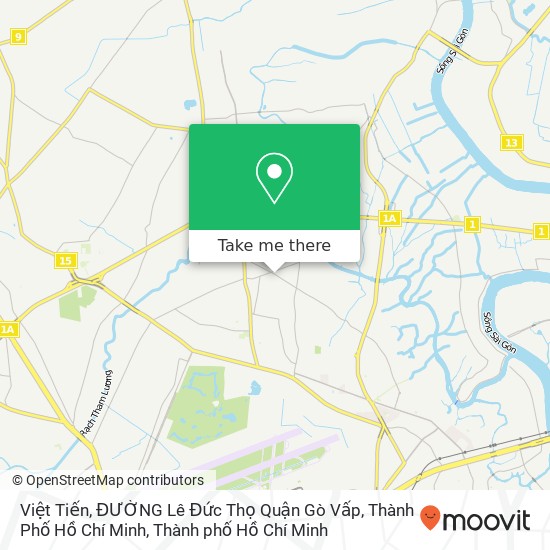 Bản đồ Việt Tiến, ĐƯỜNG Lê Đức Thọ Quận Gò Vấp, Thành Phố Hồ Chí Minh