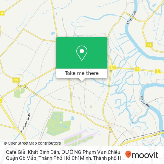 Bản đồ Cafe Giải Khát Bình Dân, ĐƯỜNG Phạm Văn Chiêu Quận Gò Vấp, Thành Phố Hồ Chí Minh