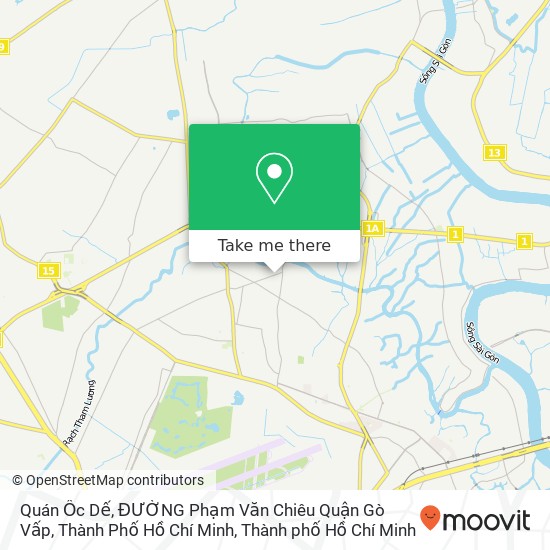 Bản đồ Quán Ốc Dế, ĐƯỜNG Phạm Văn Chiêu Quận Gò Vấp, Thành Phố Hồ Chí Minh