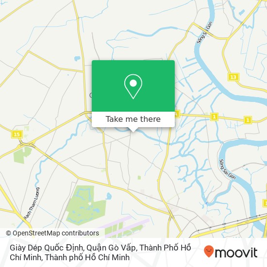 Bản đồ Giày Dép Quốc Định, Quận Gò Vấp, Thành Phố Hồ Chí Minh