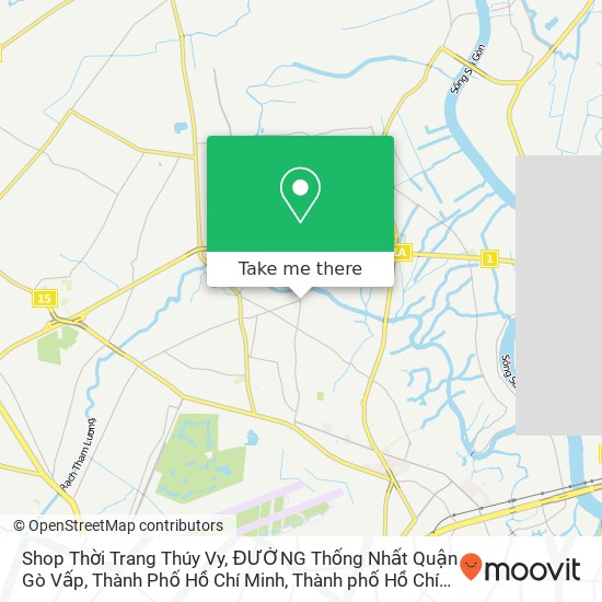 Bản đồ Shop Thời Trang Thúy Vy, ĐƯỜNG Thống Nhất Quận Gò Vấp, Thành Phố Hồ Chí Minh