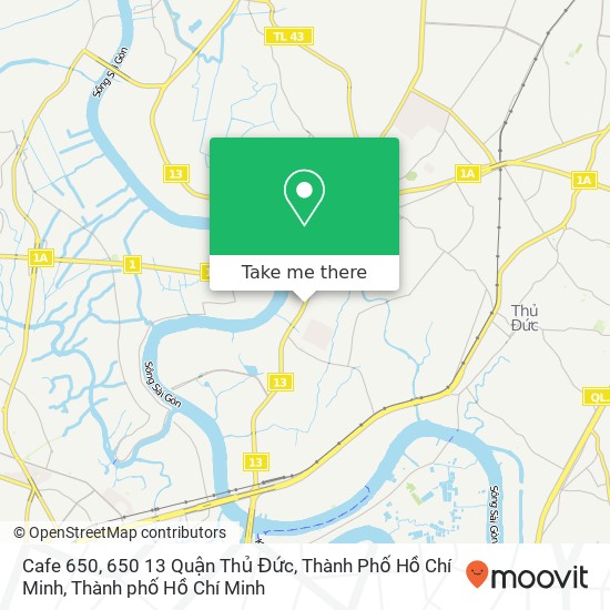 Bản đồ Cafe 650, 650 13 Quận Thủ Đức, Thành Phố Hồ Chí Minh