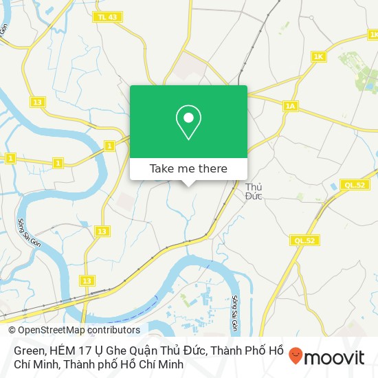 Bản đồ Green, HẺM 17 Ụ Ghe Quận Thủ Đức, Thành Phố Hồ Chí Minh