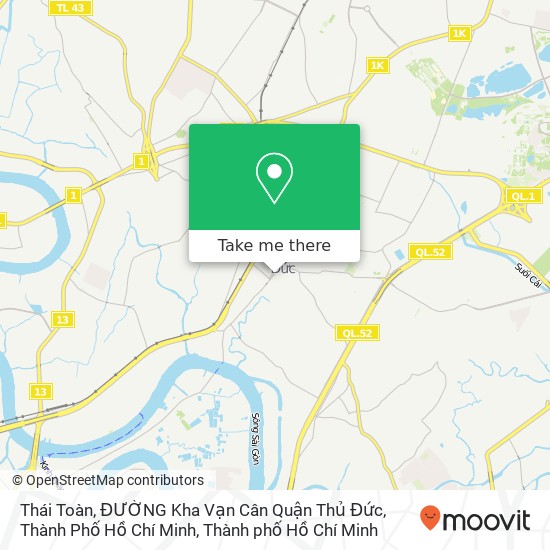 Bản đồ Thái Toàn, ĐƯỜNG Kha Vạn Cân Quận Thủ Đức, Thành Phố Hồ Chí Minh