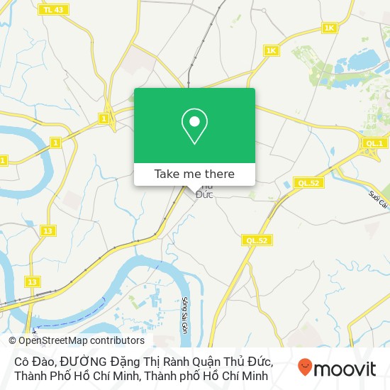 Bản đồ Cô Đào, ĐƯỜNG Đặng Thị Rành Quận Thủ Đức, Thành Phố Hồ Chí Minh