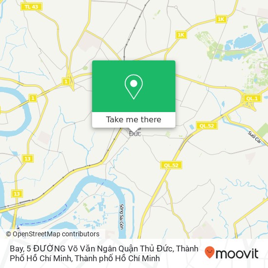 Bản đồ Bay, 5 ĐƯỜNG Võ Văn Ngân Quận Thủ Đức, Thành Phố Hồ Chí Minh