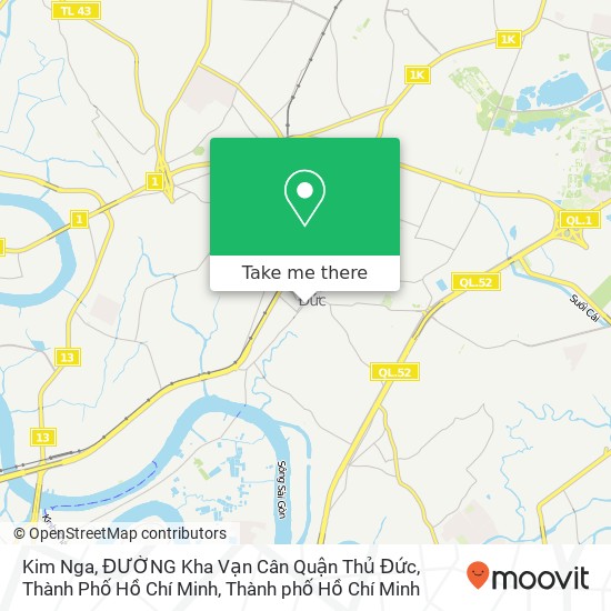 Bản đồ Kim Nga, ĐƯỜNG Kha Vạn Cân Quận Thủ Đức, Thành Phố Hồ Chí Minh