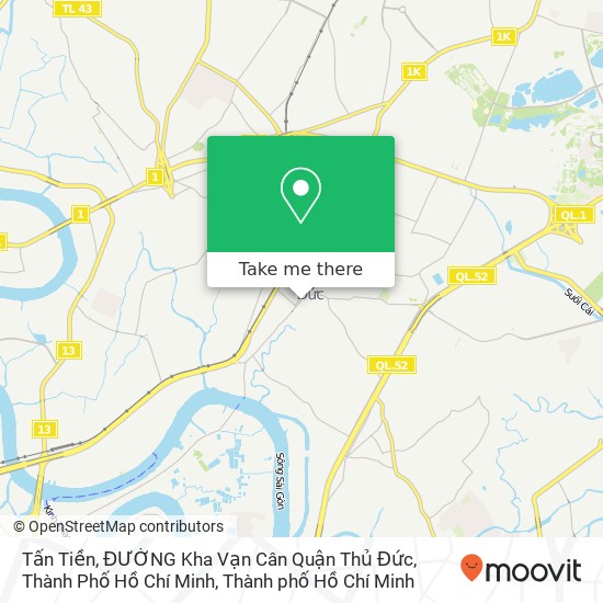 Bản đồ Tấn Tiền, ĐƯỜNG Kha Vạn Cân Quận Thủ Đức, Thành Phố Hồ Chí Minh