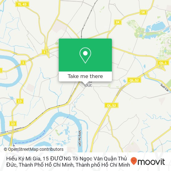 Bản đồ Hiếu Ký Mì Gia, 15 ĐƯỜNG Tô Ngọc Vân Quận Thủ Đức, Thành Phố Hồ Chí Minh