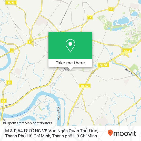 Bản đồ M & P, 64 ĐƯỜNG Võ Văn Ngân Quận Thủ Đức, Thành Phố Hồ Chí Minh