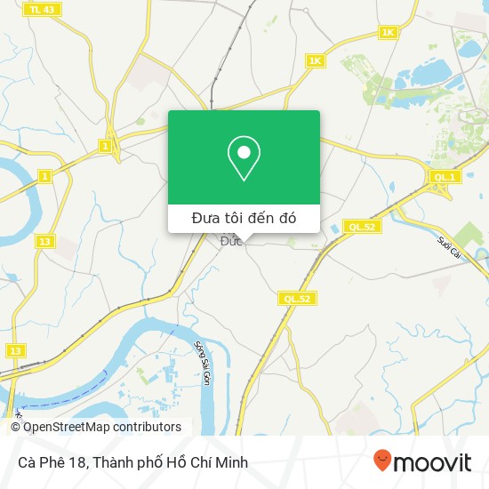 Bản đồ Cà Phê 18, ĐƯỜNG Võ Văn Ngân Quận Thủ Đức, Thành Phố Hồ Chí Minh