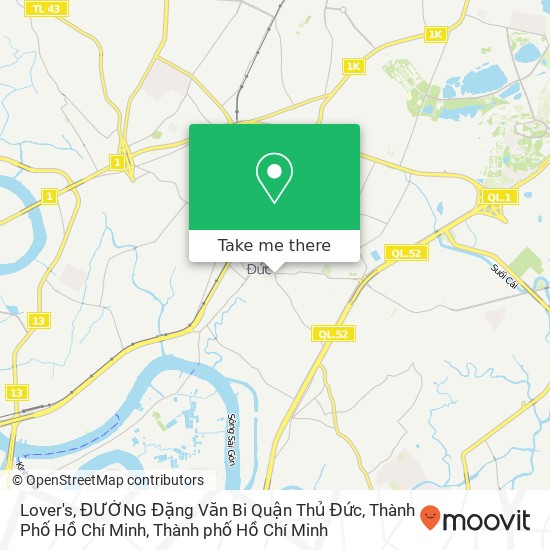 Bản đồ Lover's, ĐƯỜNG Đặng Văn Bi Quận Thủ Đức, Thành Phố Hồ Chí Minh
