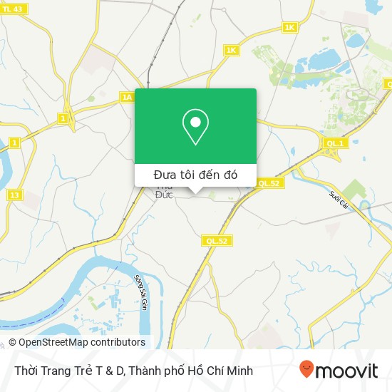 Bản đồ Thời Trang Trẻ T & D, 221 ĐƯỜNG Võ Văn Ngân Quận Thủ Đức, Thành Phố Hồ Chí Minh