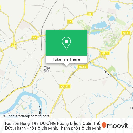 Bản đồ Fashion Hùng, 193 ĐƯỜNG Hoàng Diệu 2 Quận Thủ Đức, Thành Phố Hồ Chí Minh