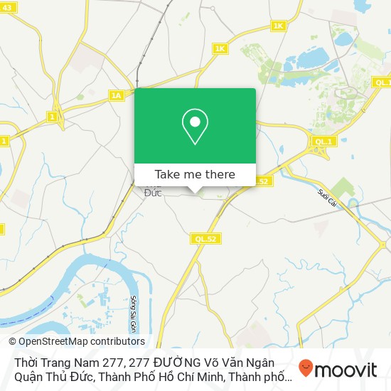 Bản đồ Thời Trang Nam 277, 277 ĐƯỜNG Võ Văn Ngân Quận Thủ Đức, Thành Phố Hồ Chí Minh