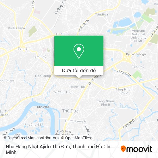 Bản đồ Nhà Hàng Nhật Ajido Thủ Đức