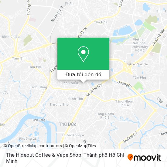 Bản đồ The Hideout Coffee & Vape Shop