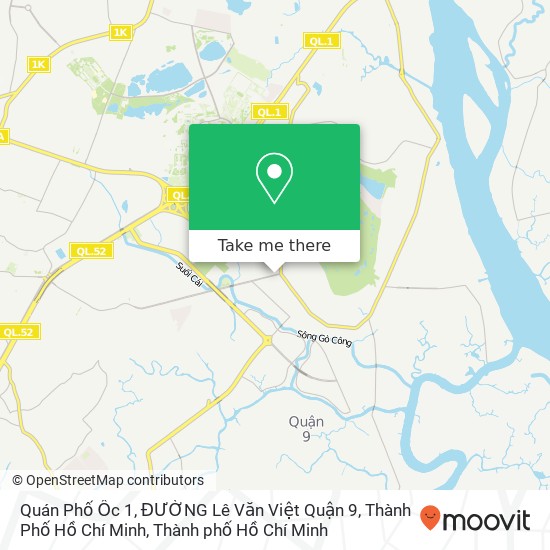 Bản đồ Quán Phố Ốc 1, ĐƯỜNG Lê Văn Việt Quận 9, Thành Phố Hồ Chí Minh