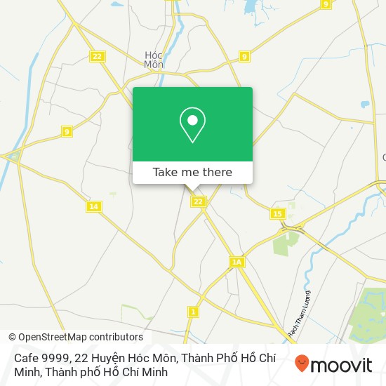 Bản đồ Cafe 9999, 22 Huyện Hóc Môn, Thành Phố Hồ Chí Minh