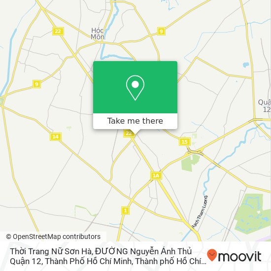 Bản đồ Thời Trang Nữ Sơn Hà, ĐƯỜNG Nguyễn Ảnh Thủ Quận 12, Thành Phố Hồ Chí Minh