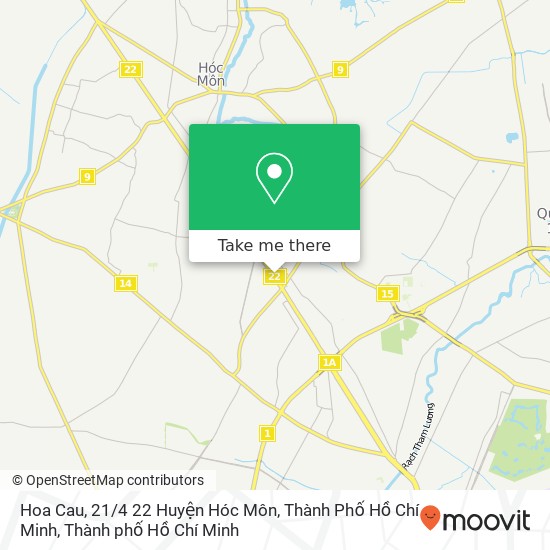 Bản đồ Hoa Cau, 21 / 4 22 Huyện Hóc Môn, Thành Phố Hồ Chí Minh