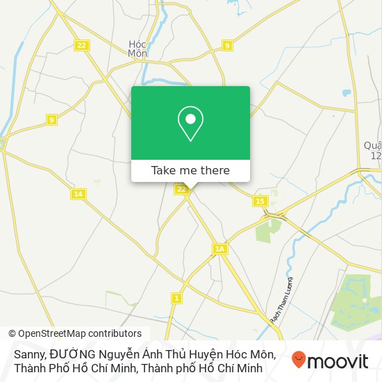 Bản đồ Sanny, ĐƯỜNG Nguyễn Ảnh Thủ Huyện Hóc Môn, Thành Phố Hồ Chí Minh
