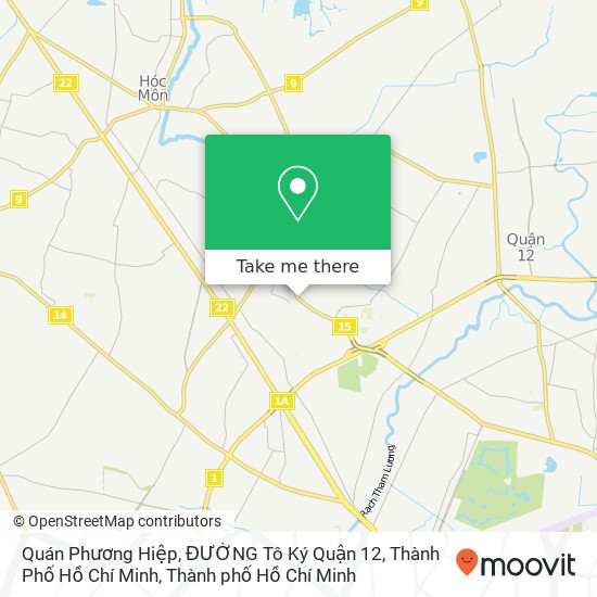 Bản đồ Quán Phương Hiệp, ĐƯỜNG Tô Ký Quận 12, Thành Phố Hồ Chí Minh