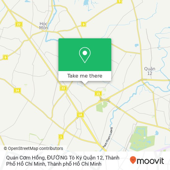 Bản đồ Quán Cơm Hồng, ĐƯỜNG Tô Ký Quận 12, Thành Phố Hồ Chí Minh