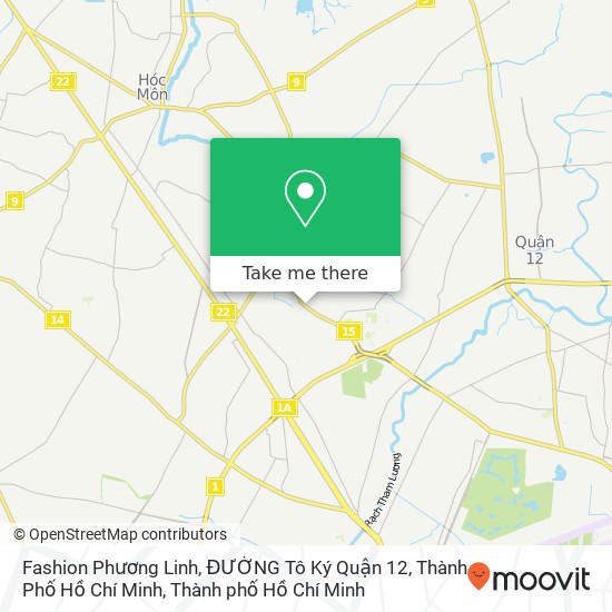 Bản đồ Fashion Phương Linh, ĐƯỜNG Tô Ký Quận 12, Thành Phố Hồ Chí Minh