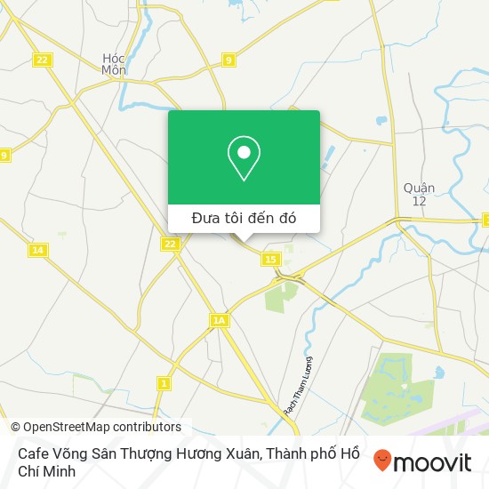 Bản đồ Cafe Võng Sân Thượng Hương Xuân, ĐƯỜNG Tô Ký Quận 12, Thành Phố Hồ Chí Minh