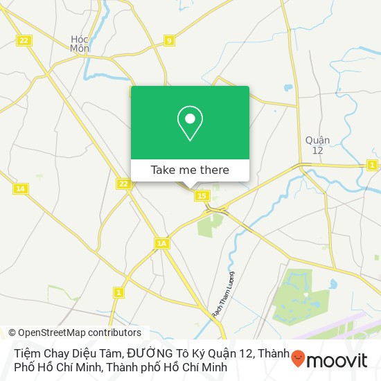 Bản đồ Tiệm Chay Diệu Tâm, ĐƯỜNG Tô Ký Quận 12, Thành Phố Hồ Chí Minh