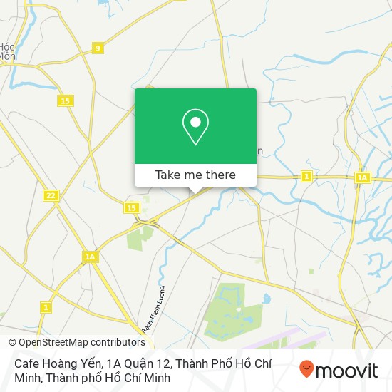 Bản đồ Cafe Hoàng Yến, 1A Quận 12, Thành Phố Hồ Chí Minh