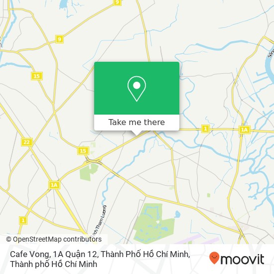 Bản đồ Cafe Vong, 1A Quận 12, Thành Phố Hồ Chí Minh