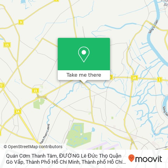 Bản đồ Quán Cơm Thanh Tâm, ĐƯỜNG Lê Đức Thọ Quận Gò Vấp, Thành Phố Hồ Chí Minh