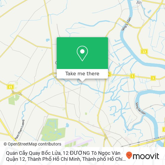 Bản đồ Quán Cầy Quay Bốc Lửa, 12 ĐƯỜNG Tô Ngọc Vân Quận 12, Thành Phố Hồ Chí Minh