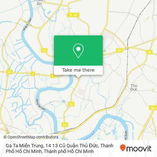 Bản đồ Gà Ta Miền Trung, 14 13 Cũ Quận Thủ Đức, Thành Phố Hồ Chí Minh