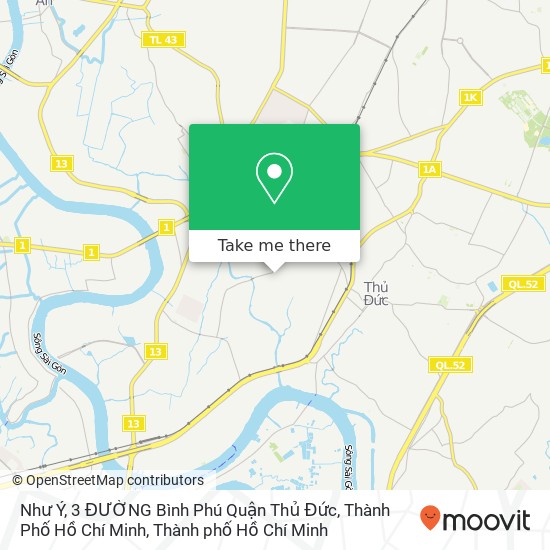 Bản đồ Như Ý, 3 ĐƯỜNG Bình Phú Quận Thủ Đức, Thành Phố Hồ Chí Minh