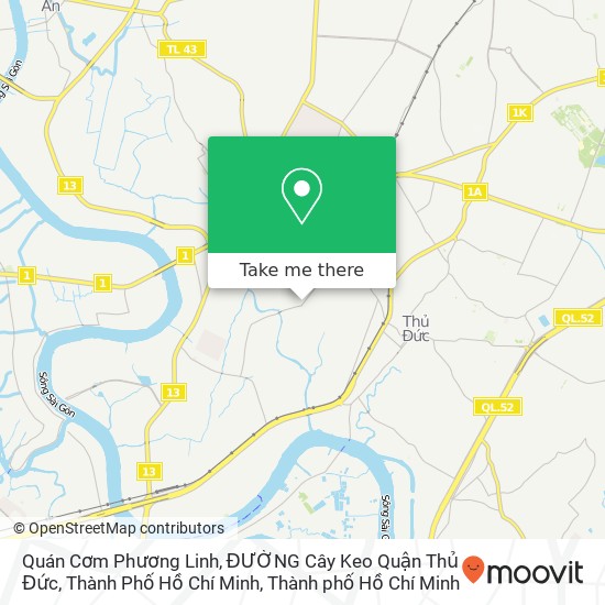 Bản đồ Quán Cơm Phương Linh, ĐƯỜNG Cây Keo Quận Thủ Đức, Thành Phố Hồ Chí Minh