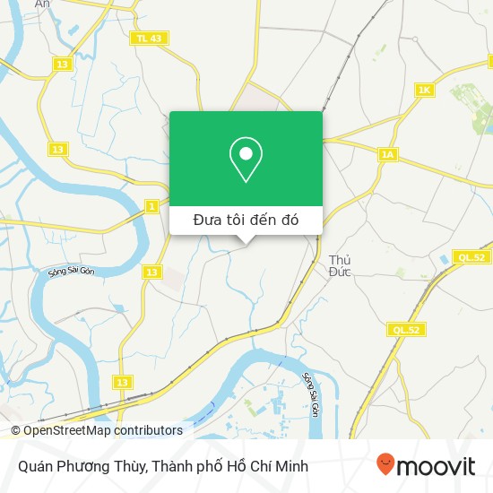 Bản đồ Quán Phương Thùy, ĐƯỜNG Tam Bình Quận Thủ Đức, Thành Phố Hồ Chí Minh
