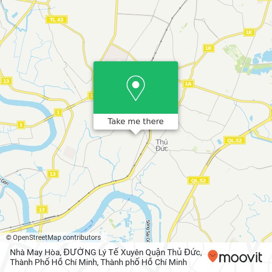 Bản đồ Nhà May Hòa, ĐƯỜNG Lý Tế Xuyên Quận Thủ Đức, Thành Phố Hồ Chí Minh