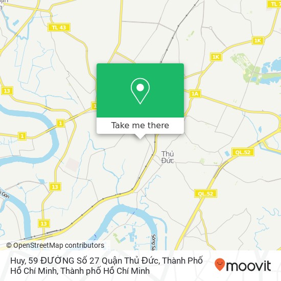 Bản đồ Huy, 59 ĐƯỜNG Số 27 Quận Thủ Đức, Thành Phố Hồ Chí Minh
