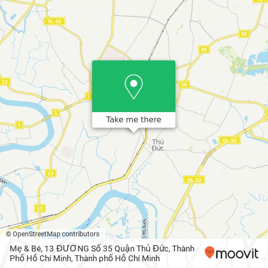 Bản đồ Mẹ & Bé, 13 ĐƯỜNG Số 35 Quận Thủ Đức, Thành Phố Hồ Chí Minh