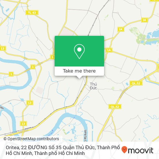 Bản đồ Oritea, 22 ĐƯỜNG Số 35 Quận Thủ Đức, Thành Phố Hồ Chí Minh